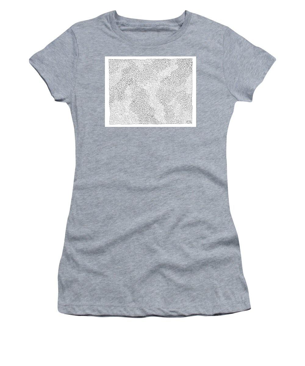 Natanson Women's T-Shirt featuring the drawing Static by Steven Natanson
