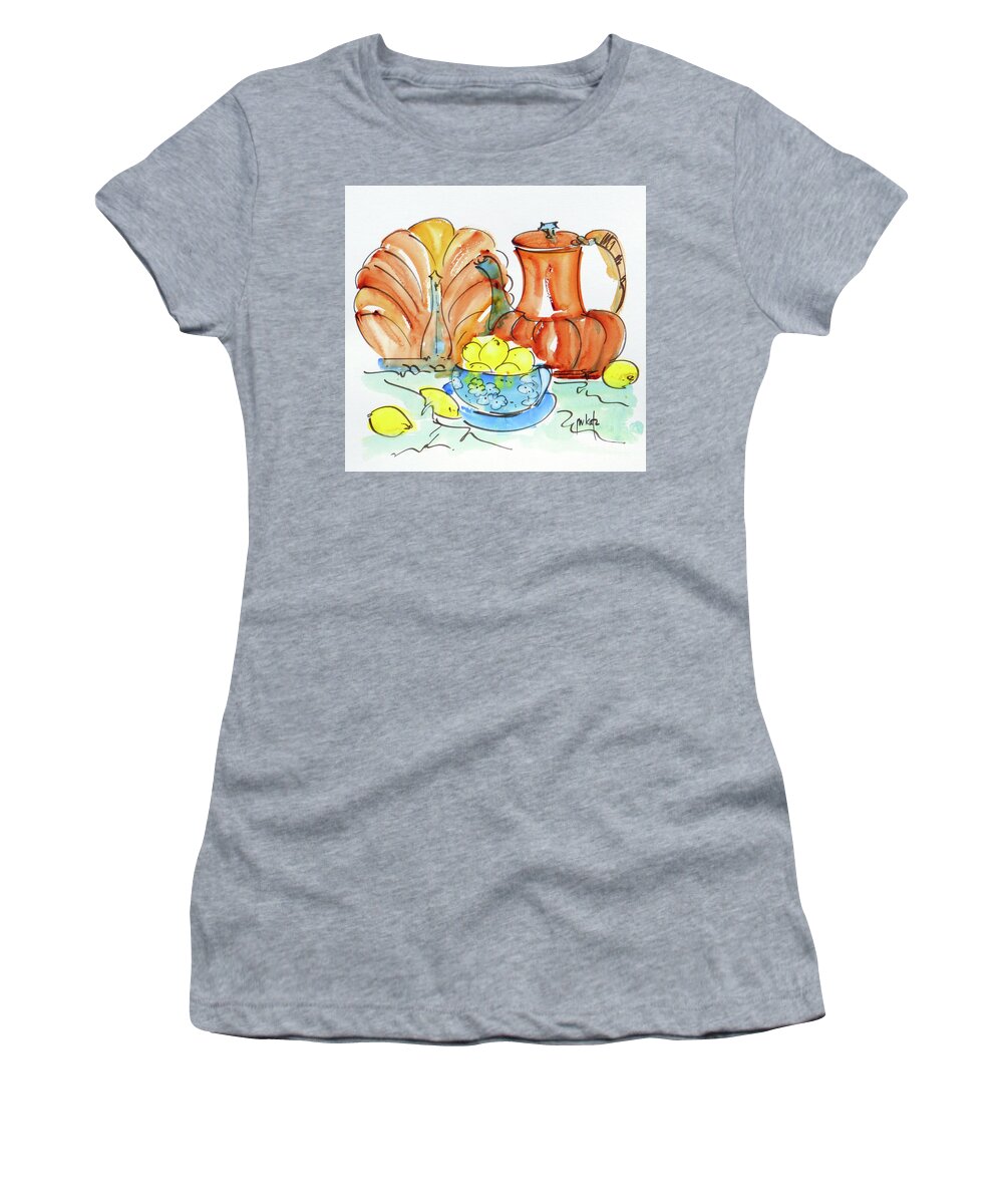 Impressionism Women's T-Shirt featuring the painting Still Life Copper by Pat Katz