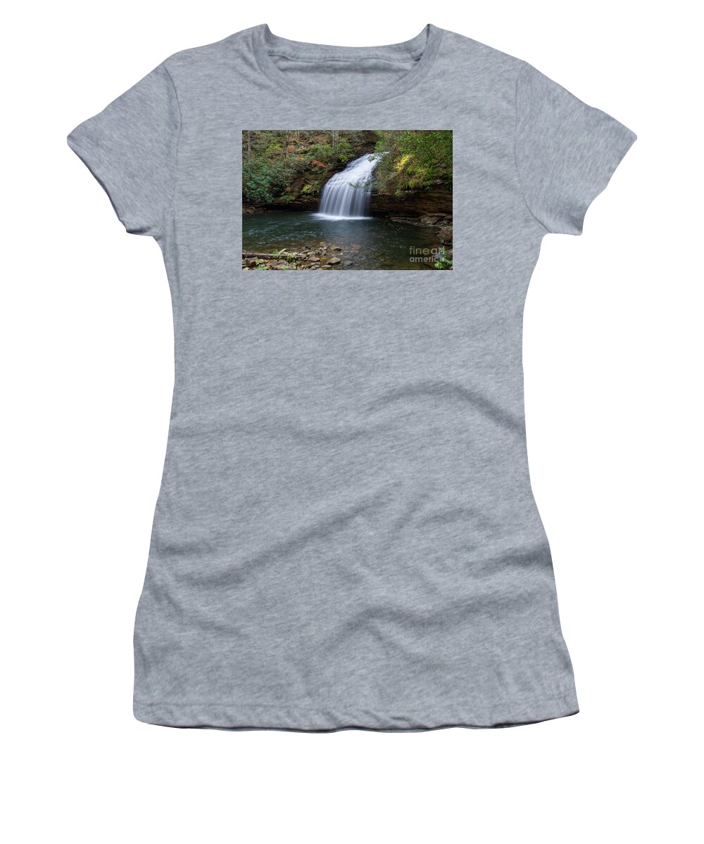 Hike Women's T-Shirt featuring the photograph Stinging Fork Falls 24 by Phil Perkins