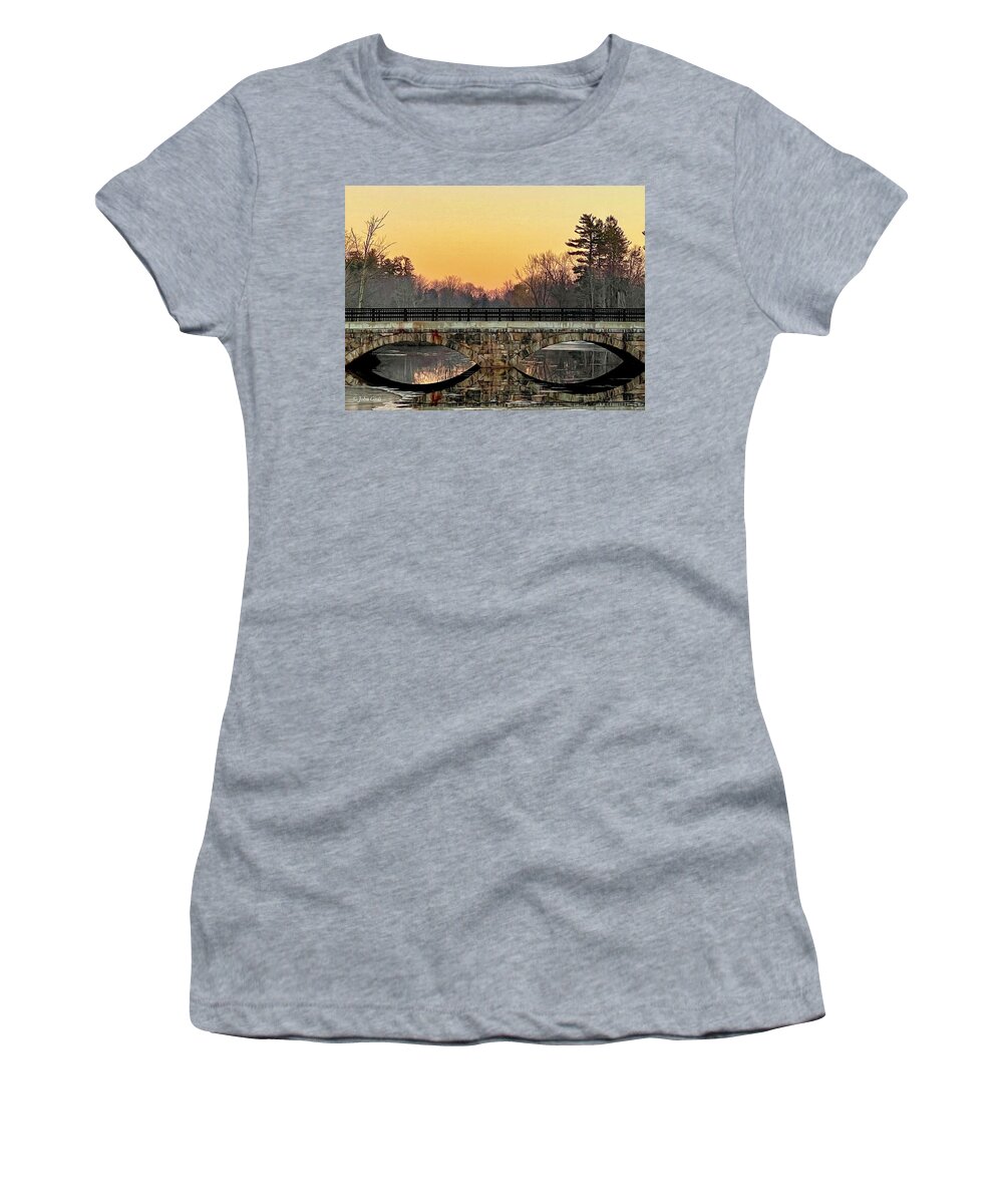  Women's T-Shirt featuring the photograph Stone Bridge by John Gisis