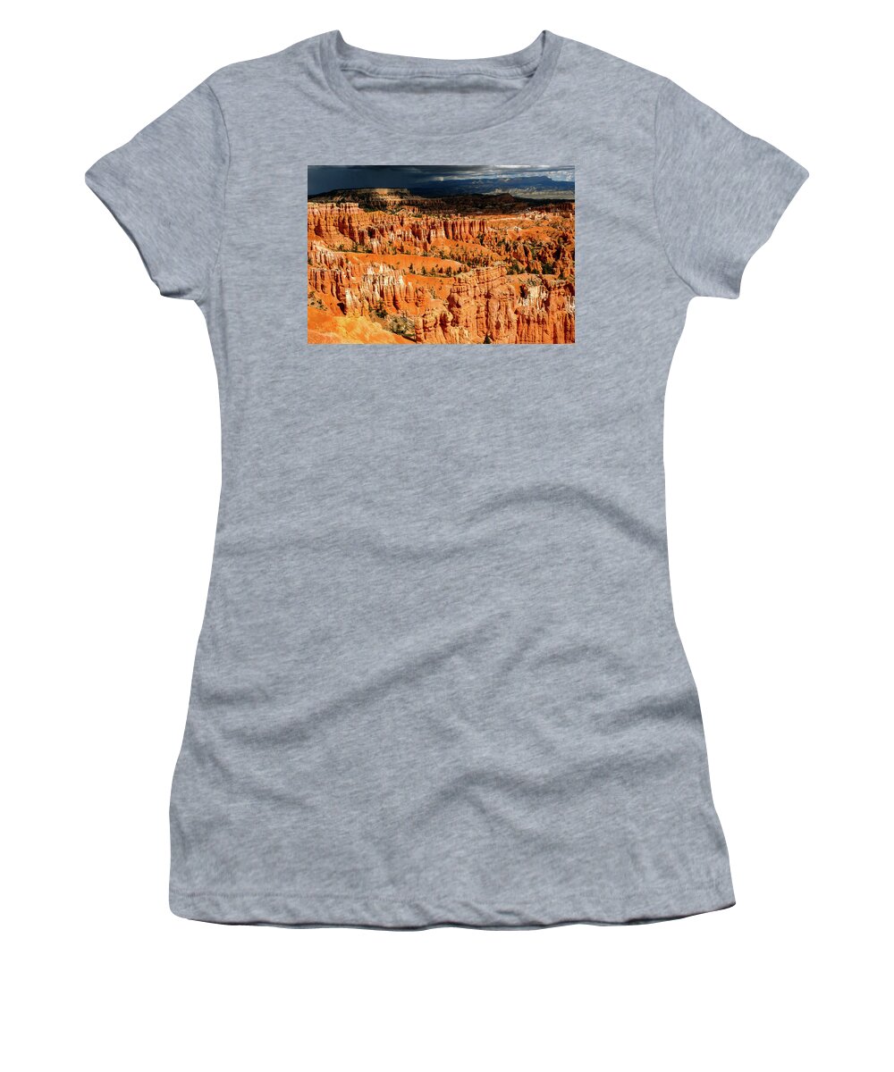 Bryce Women's T-Shirt featuring the photograph Distant Thunder - Bryce Canyon National Park. Utah by Earth And Spirit