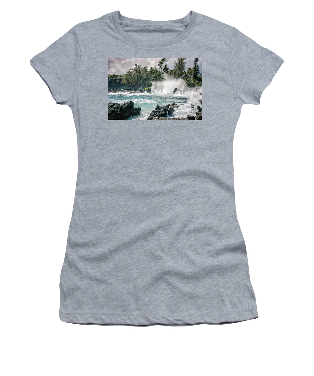 Al Andersen Women's T-Shirt featuring the photograph Stormy Weather At Ke'anae by Al Andersen