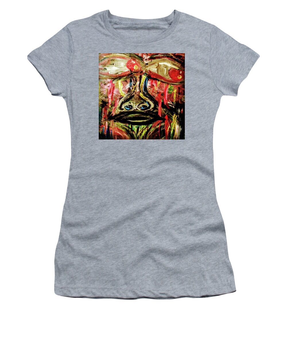 Contemporary Women's T-Shirt featuring the painting Stressed The Fuck Out by Shemika Bussey