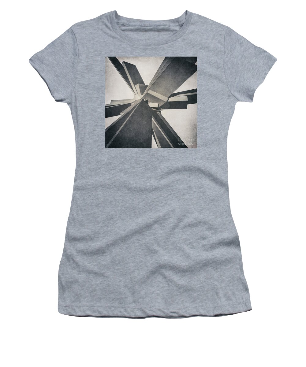 Blocks Women's T-Shirt featuring the digital art Structure of Concrete Blocks by Phil Perkins
