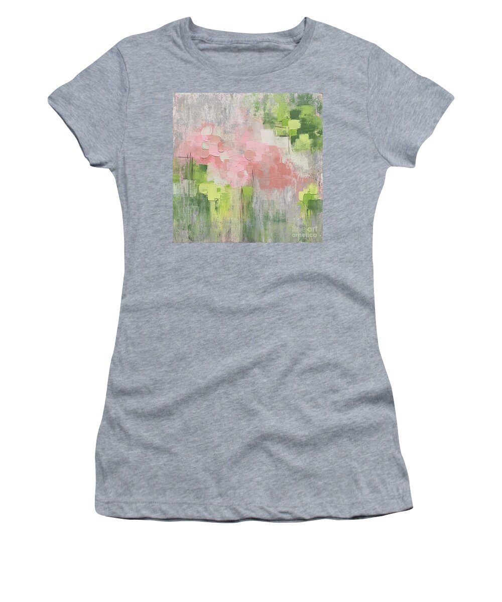 Abstract Women's T-Shirt featuring the painting Summer Picnic by Cheryl Rhodes