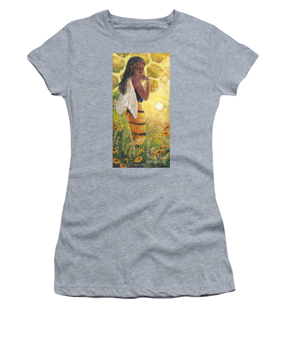 Summer Women's T-Shirt featuring the painting Summer Siren by Merana Cadorette
