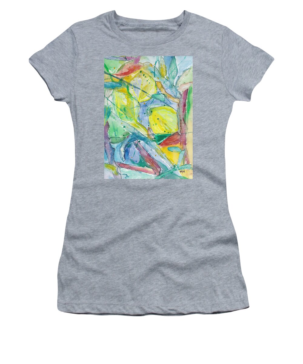 Collage Women's T-Shirt featuring the mixed media Summers' End by Clara Sue Beym