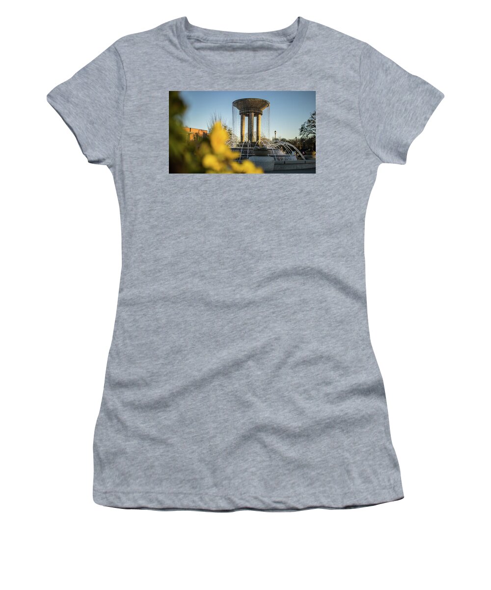 Cary Women's T-Shirt featuring the photograph Summertime Fountain by Rick Nelson