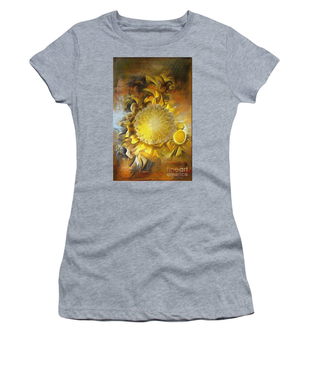Flower Women's T-Shirt featuring the digital art Sunflowermum by Deb Nakano