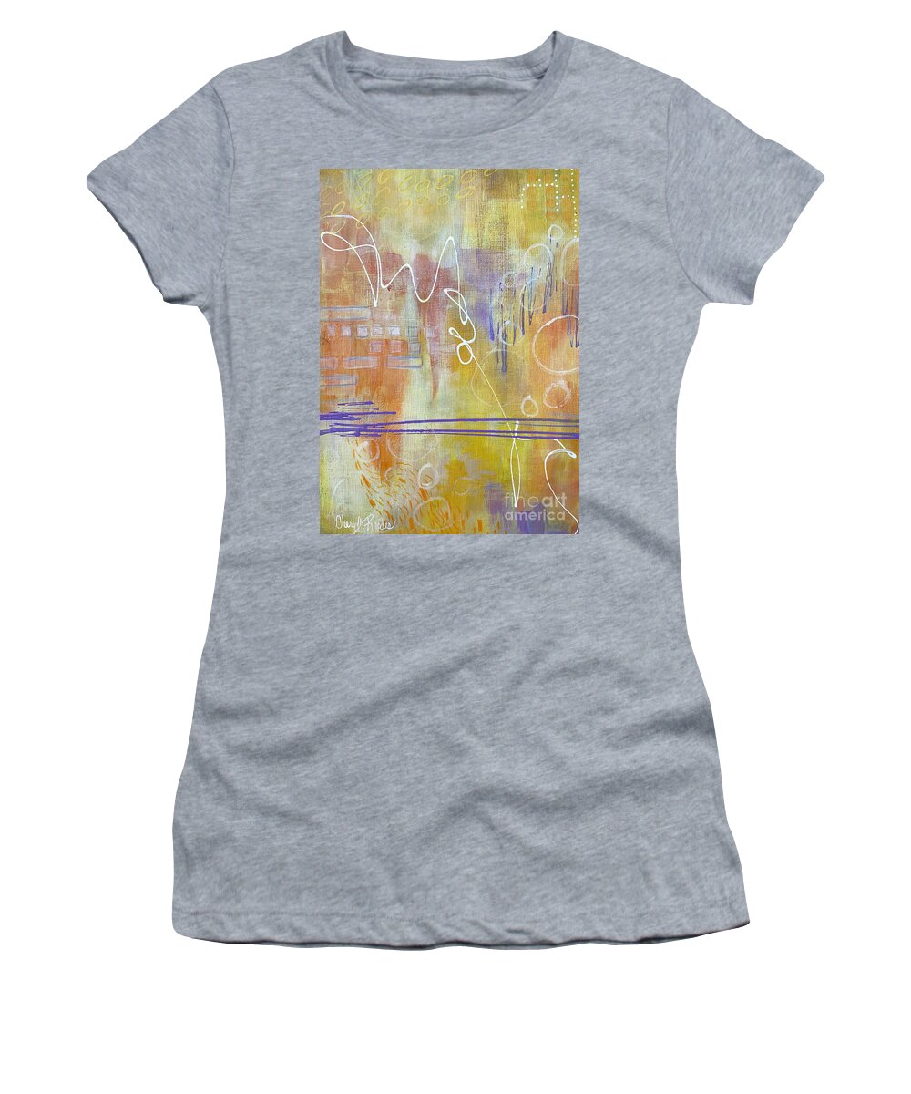 Happy Women's T-Shirt featuring the painting Sunkissed 3 by Cheryl Rhodes