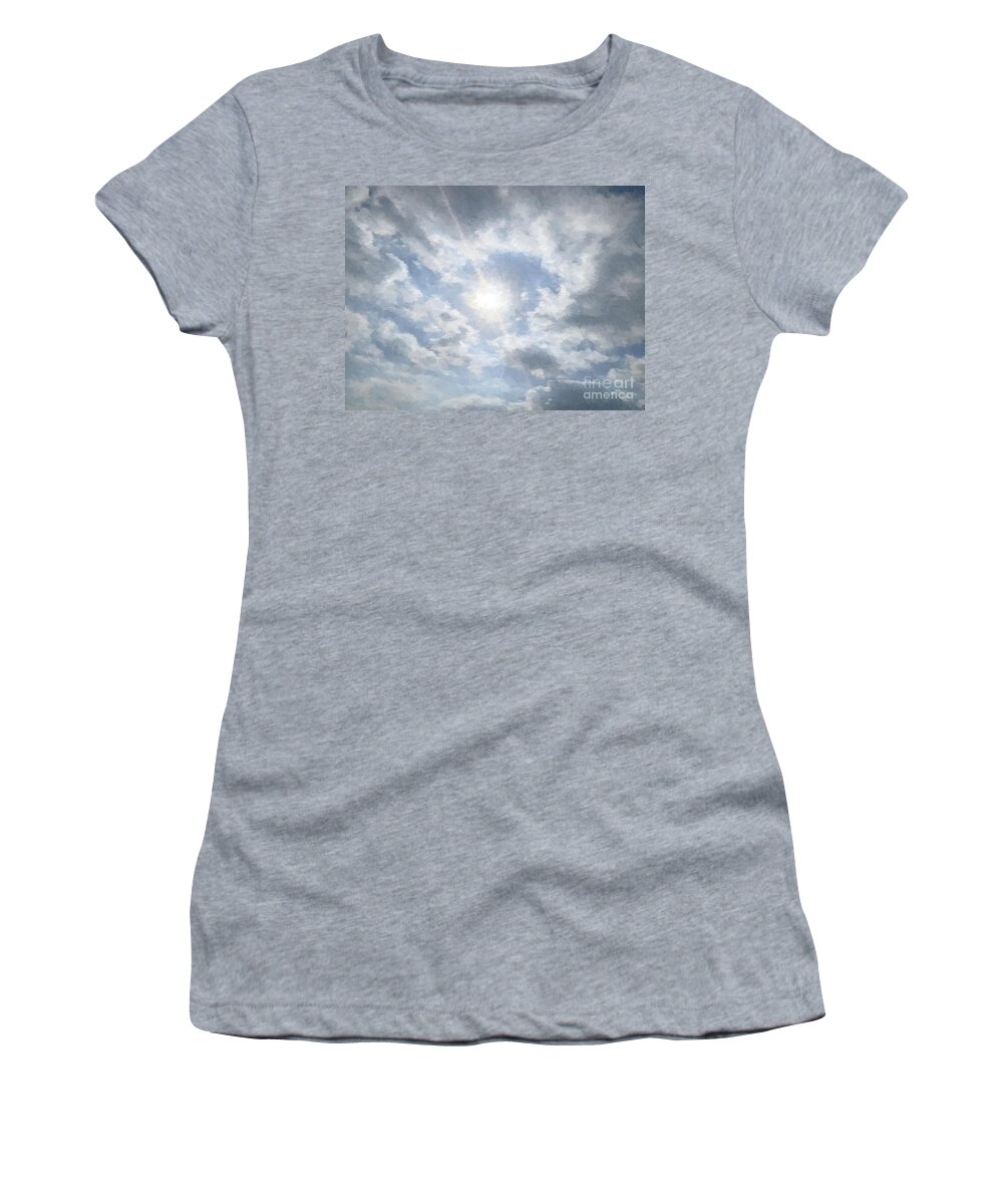 Sunlight Women's T-Shirt featuring the photograph Sunlight Peeking Through by Katherine Erickson