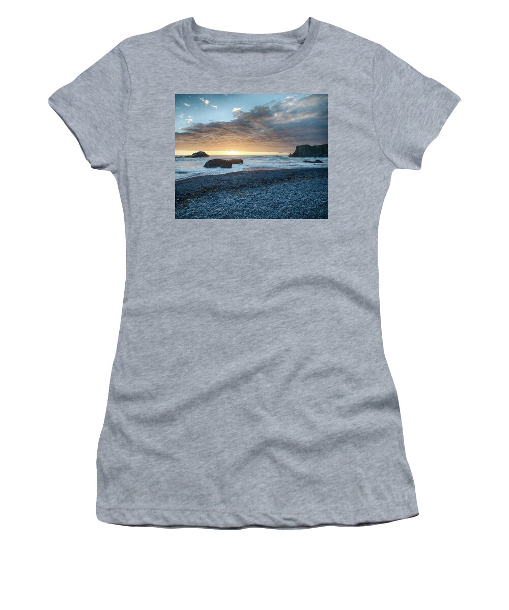 2018 Women's T-Shirt featuring the photograph Sunset at Yaquina Head by Gerri Bigler
