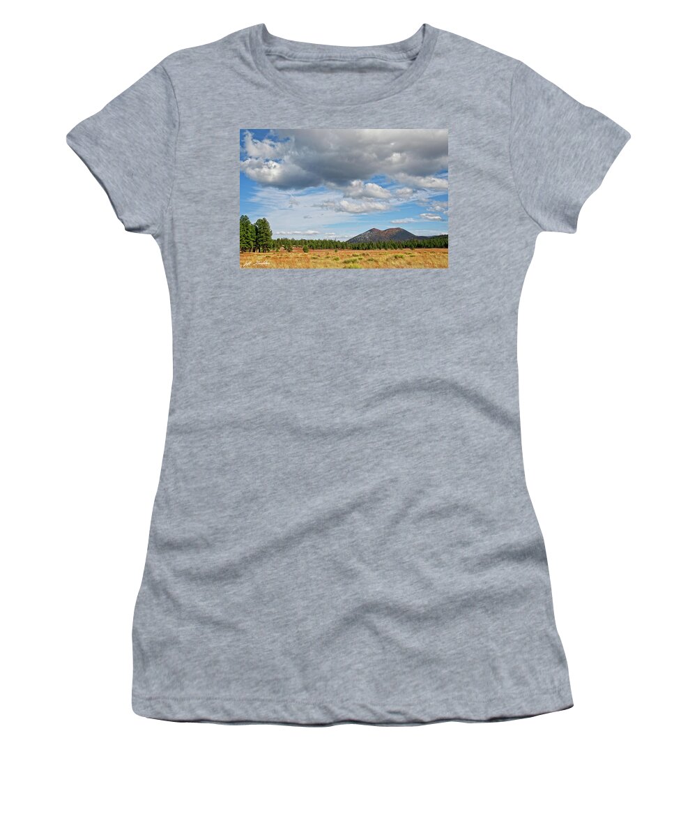 Arizona Women's T-Shirt featuring the photograph Sunset Crater from Bonito Park by Jeff Goulden