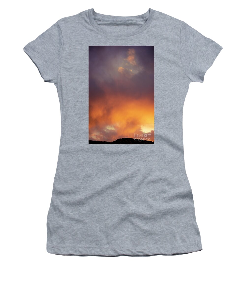 Natanson Women's T-Shirt featuring the photograph Sunset in the Ortiz Mountains 17 by Steven Natanson