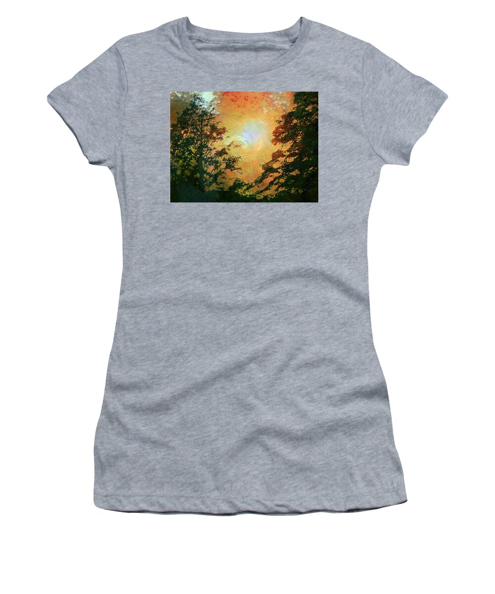 Tree Women's T-Shirt featuring the photograph Sunset Vortex by Carol Whaley Addassi