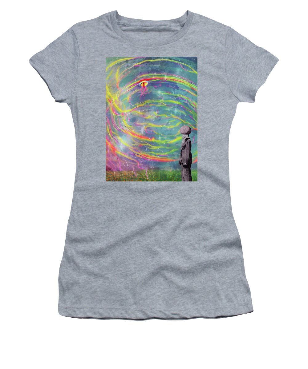 Rapture Women's T-Shirt featuring the digital art Surprise Rapture by Ally White