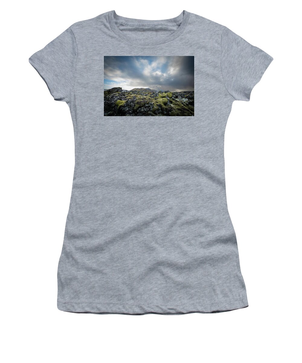 Blue Women's T-Shirt featuring the photograph Svartsengi 1, Iceland by Nigel R Bell