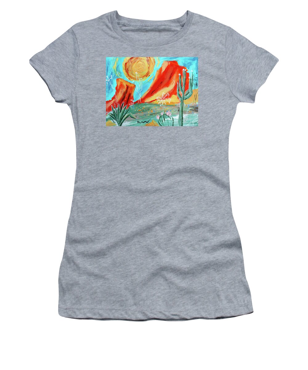 Arizona Women's T-Shirt featuring the painting Sweet Arizona by Bonny Puckett