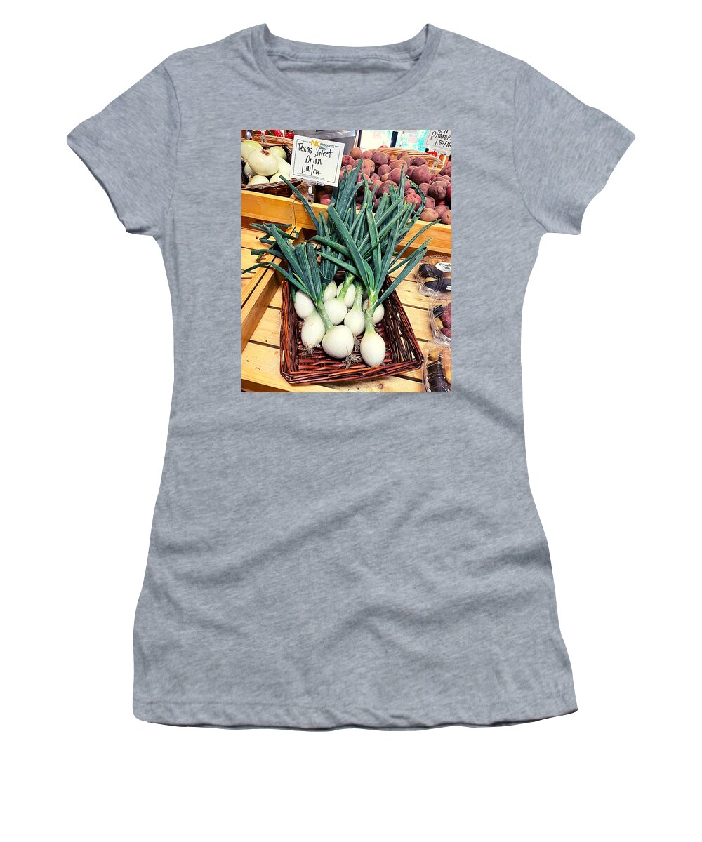 Onion Women's T-Shirt featuring the photograph Sweet Onion Sale by Lee Darnell