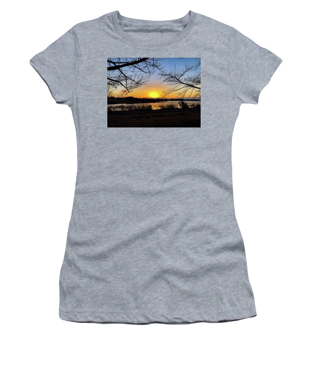 Sunset Women's T-Shirt featuring the photograph Tatebayashi Sunset by Kiyoto Matsumoto