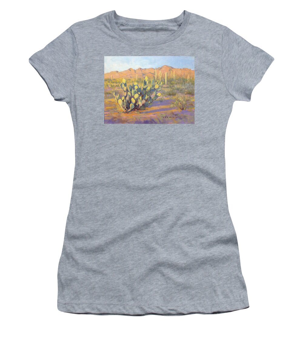 Southwest Women's T-Shirt featuring the painting The Magic Hour by Konnie Kim