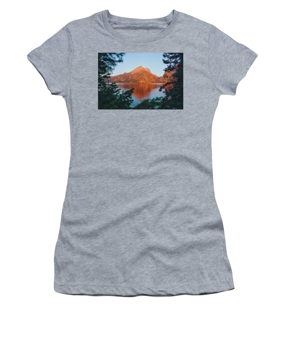 Mountain Women's T-Shirt featuring the photograph Teton Morning Delight by Go and Flow Photos