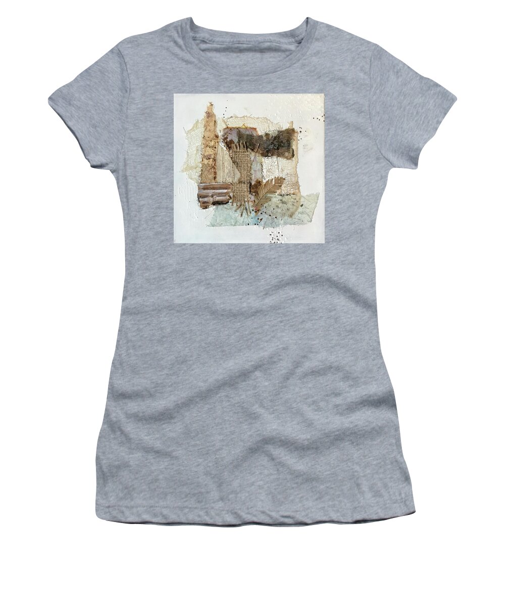 Mixed Media Collage Women's T-Shirt featuring the photograph Rustic collage combining multiple natural elements #2 by Diane Fujimoto