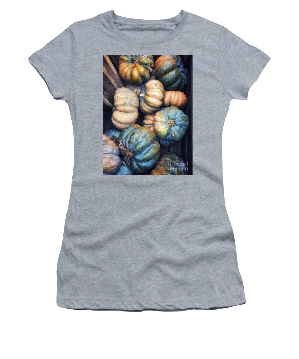Pumpkins Women's T-Shirt featuring the photograph Thanksgiving Time by Diana Rajala