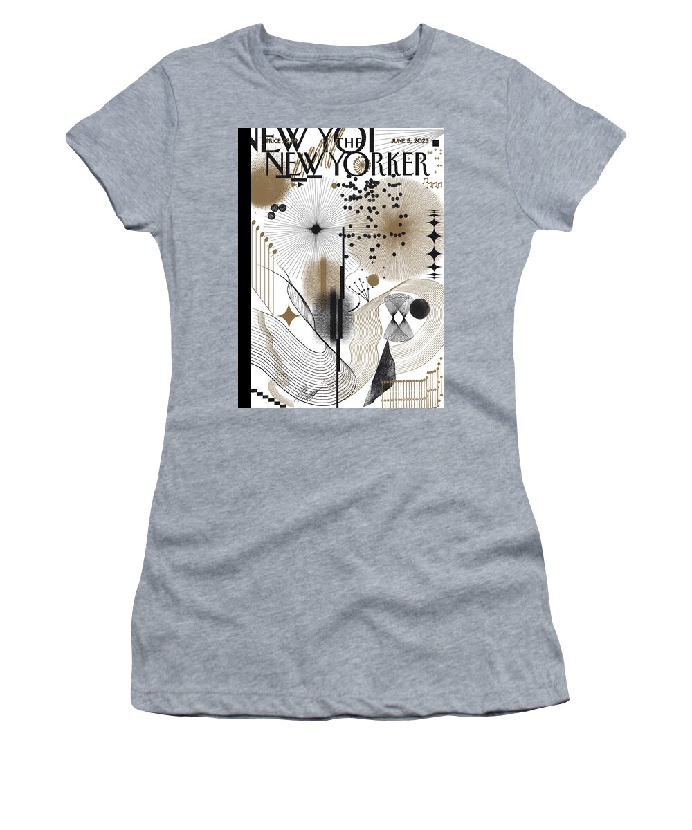 Music Women's T-Shirt featuring the painting The Art of Music by Masha Titova