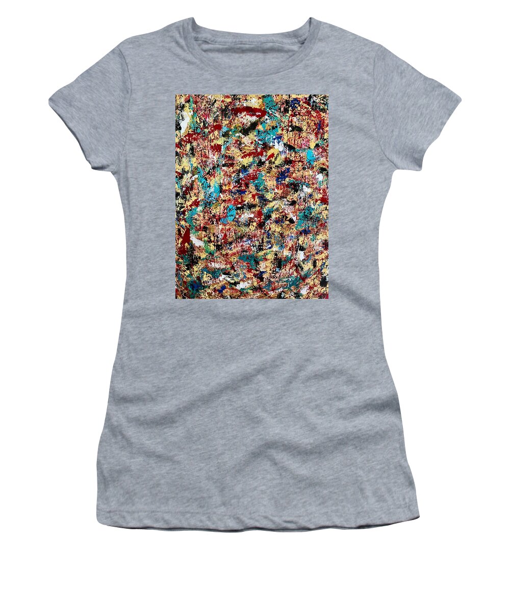 Colors Women's T-Shirt featuring the painting The Beauty of Diversity by Medge Jaspan