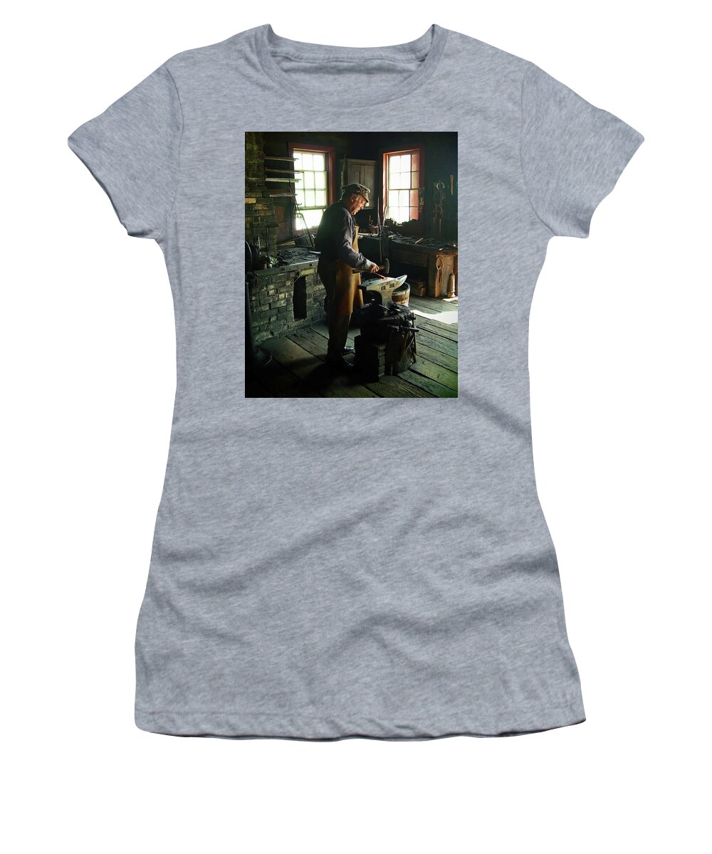 Old Women's T-Shirt featuring the photograph The Blacksmith by Scott Olsen