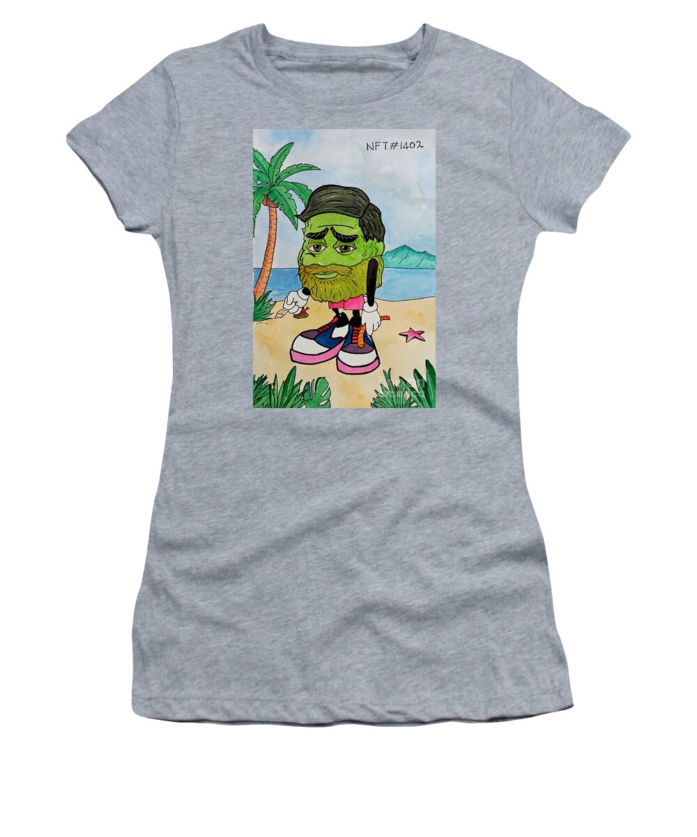 Cultivars Women's T-Shirt featuring the painting The Cali Tribe Cultivars - Early Edition #1402 by Antonios Valamontes