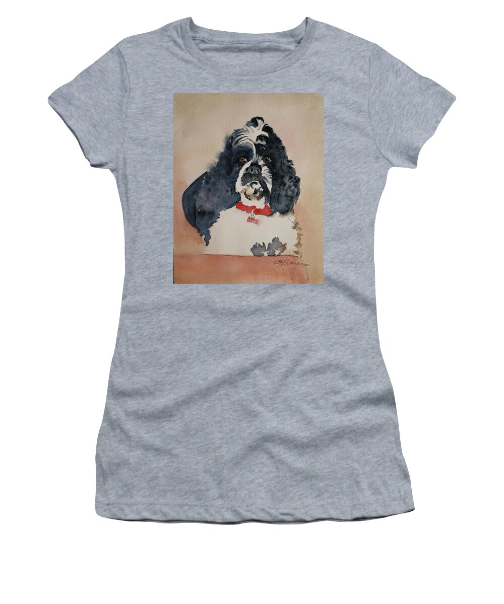 Realism Women's T-Shirt featuring the painting The Cocker by E M Sutherland