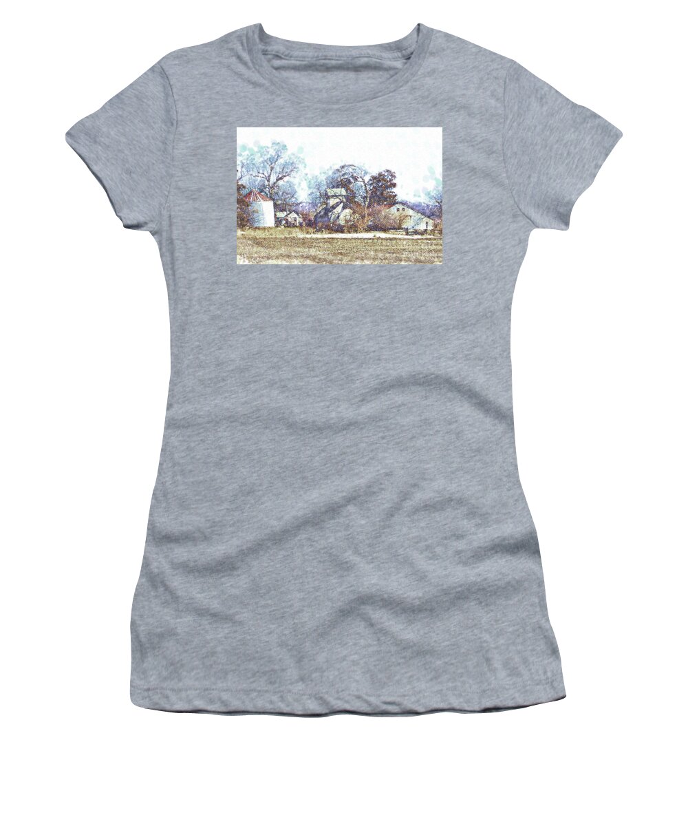 Farm Women's T-Shirt featuring the digital art The Family Farm by Kirt Tisdale
