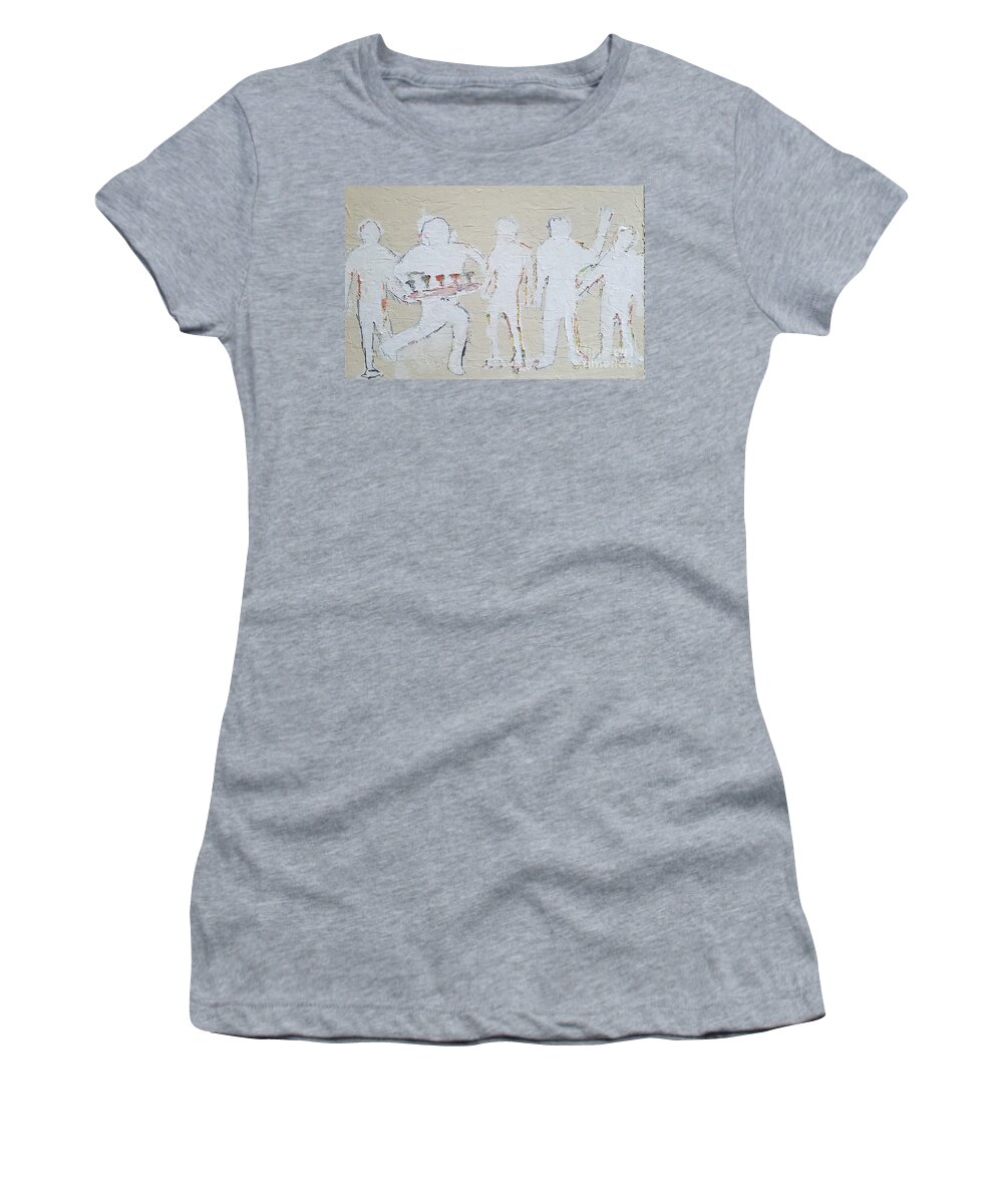  Women's T-Shirt featuring the painting The Five Martini's, Comin' Up by Mark SanSouci