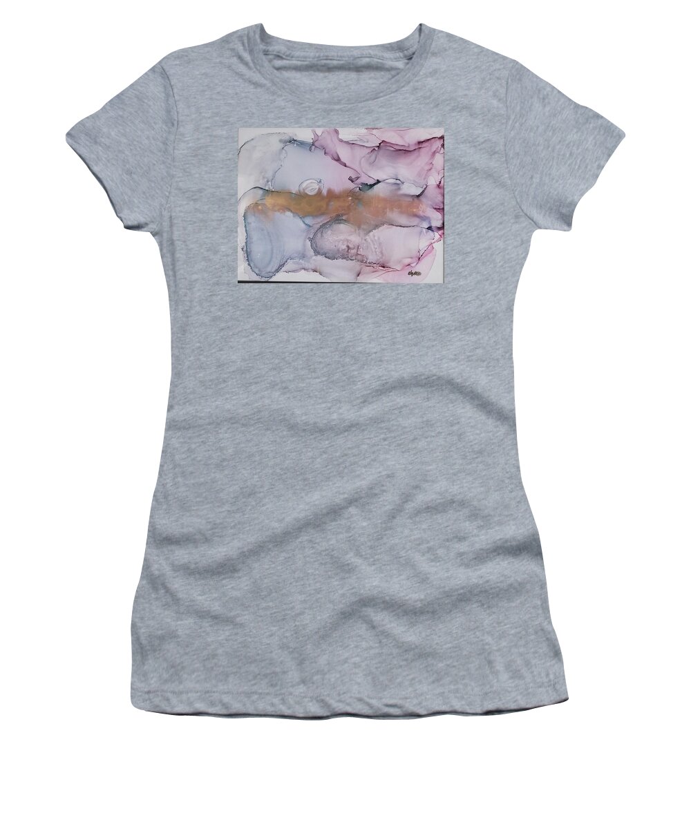 Night Women's T-Shirt featuring the painting The Foggy Night by Katy Bishop