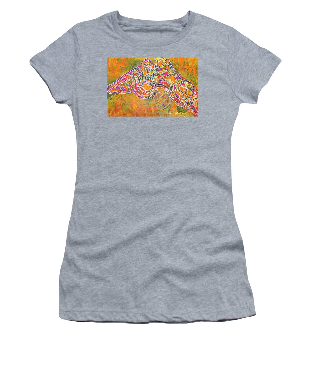 Wall Art Women's T-Shirt featuring the painting The Giroof by Ellen Palestrant