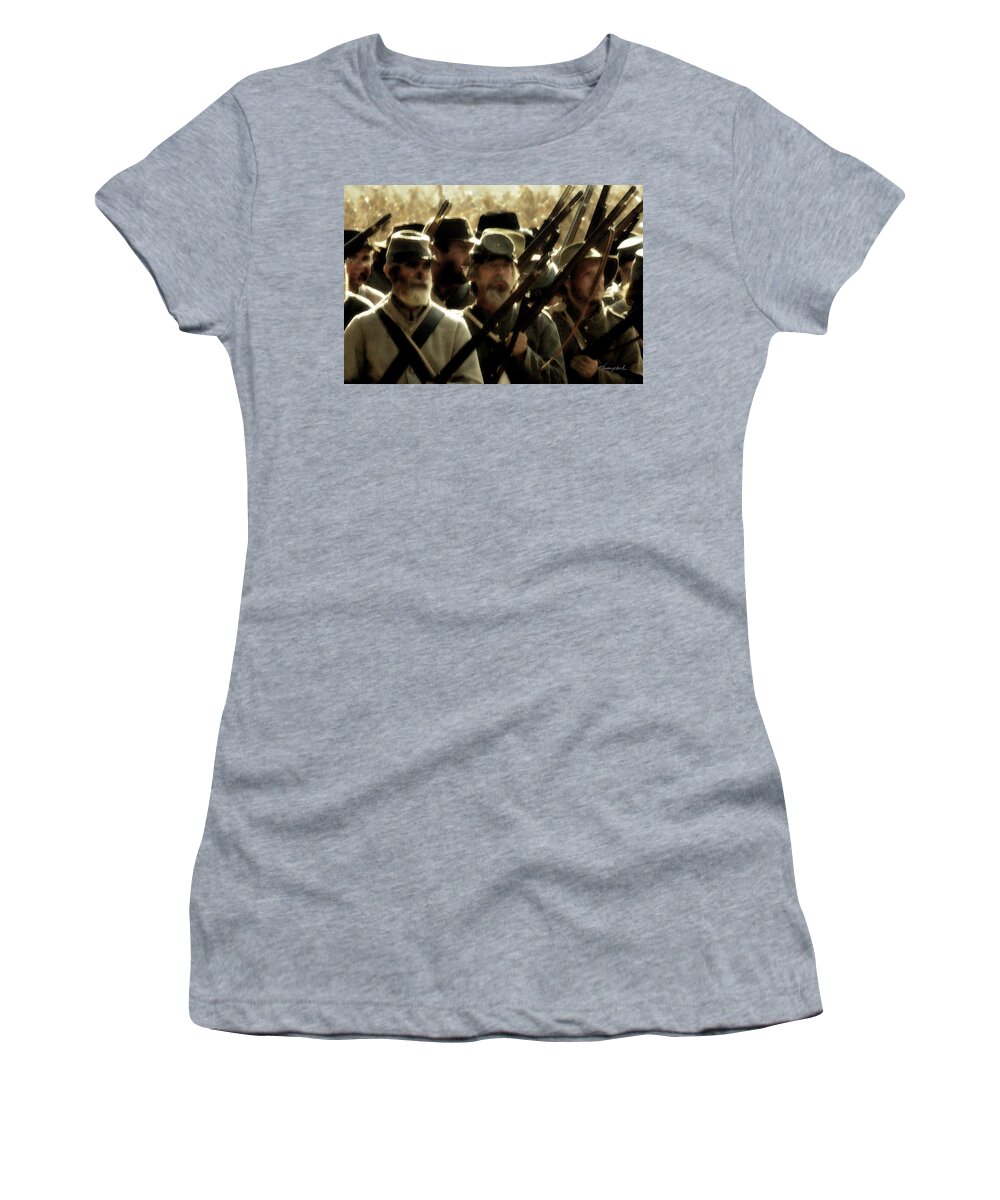 Color Women's T-Shirt featuring the photograph The Gray Line by Alan Hausenflock