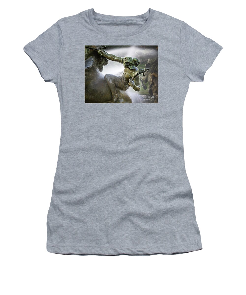 Jc Nichols Fountain Women's T-Shirt featuring the photograph The Horseman by Dennis Hedberg