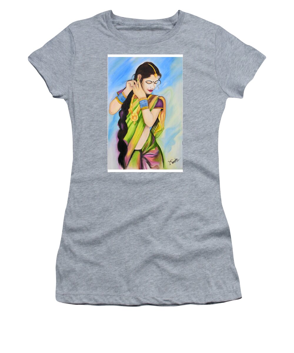 The Indian Woman Women's T-Shirt by Manisha Raghav - Pixels