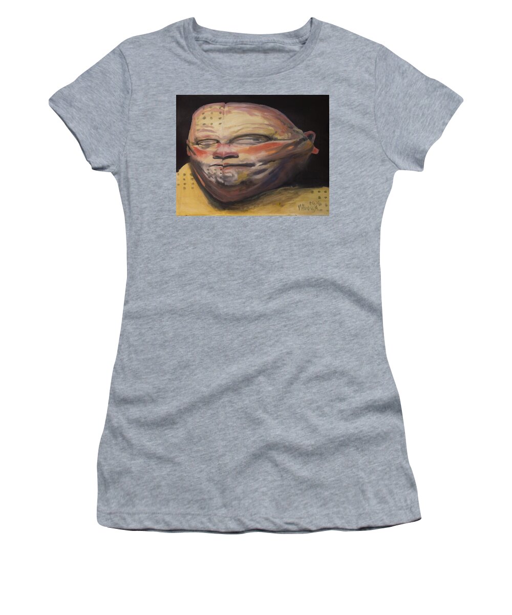 #paint Women's T-Shirt featuring the painting The Intervention 9 by Veronica Huacuja