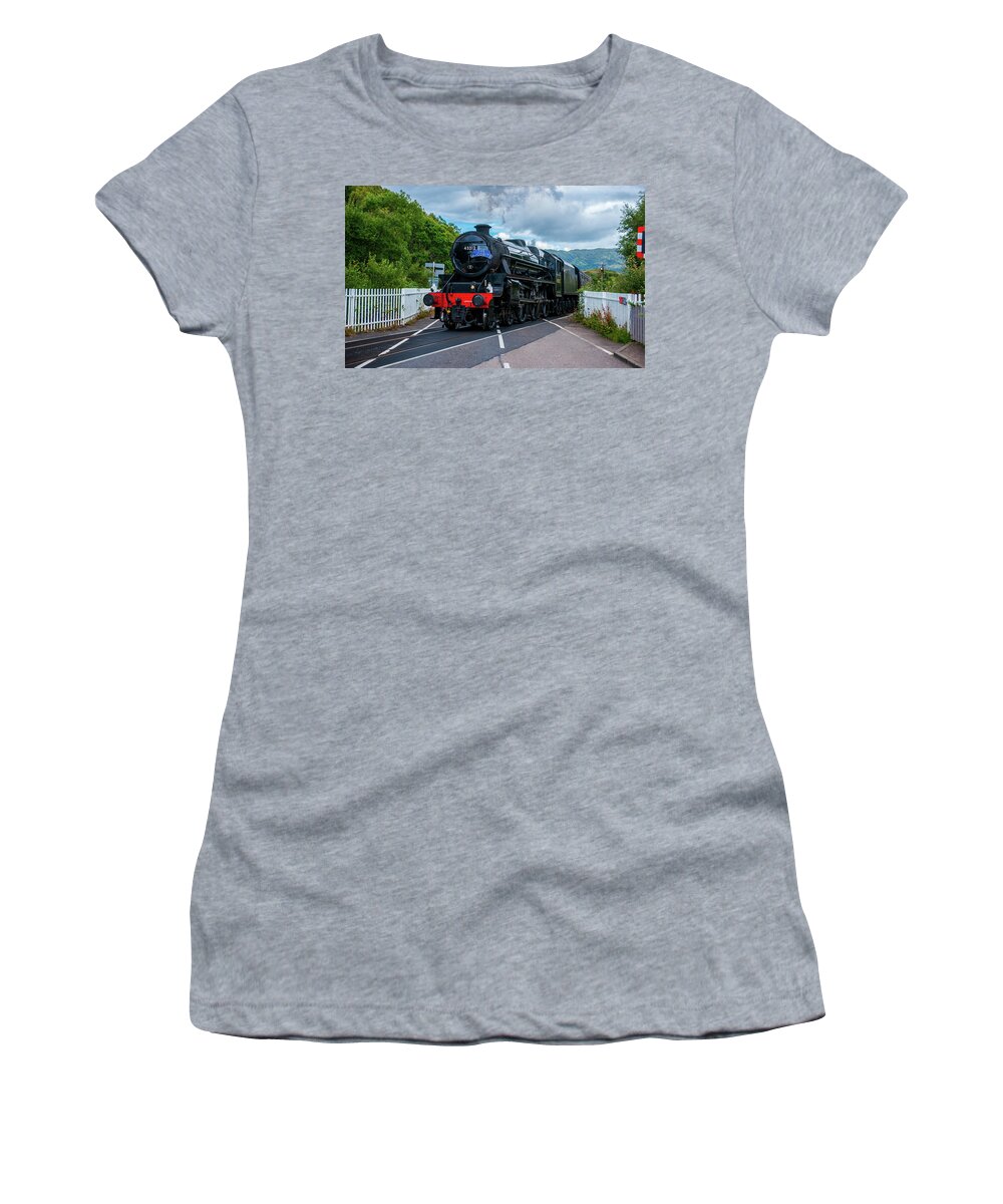 Jacobite Women's T-Shirt featuring the photograph The Jacobite at Morar by Max Blinkhorn