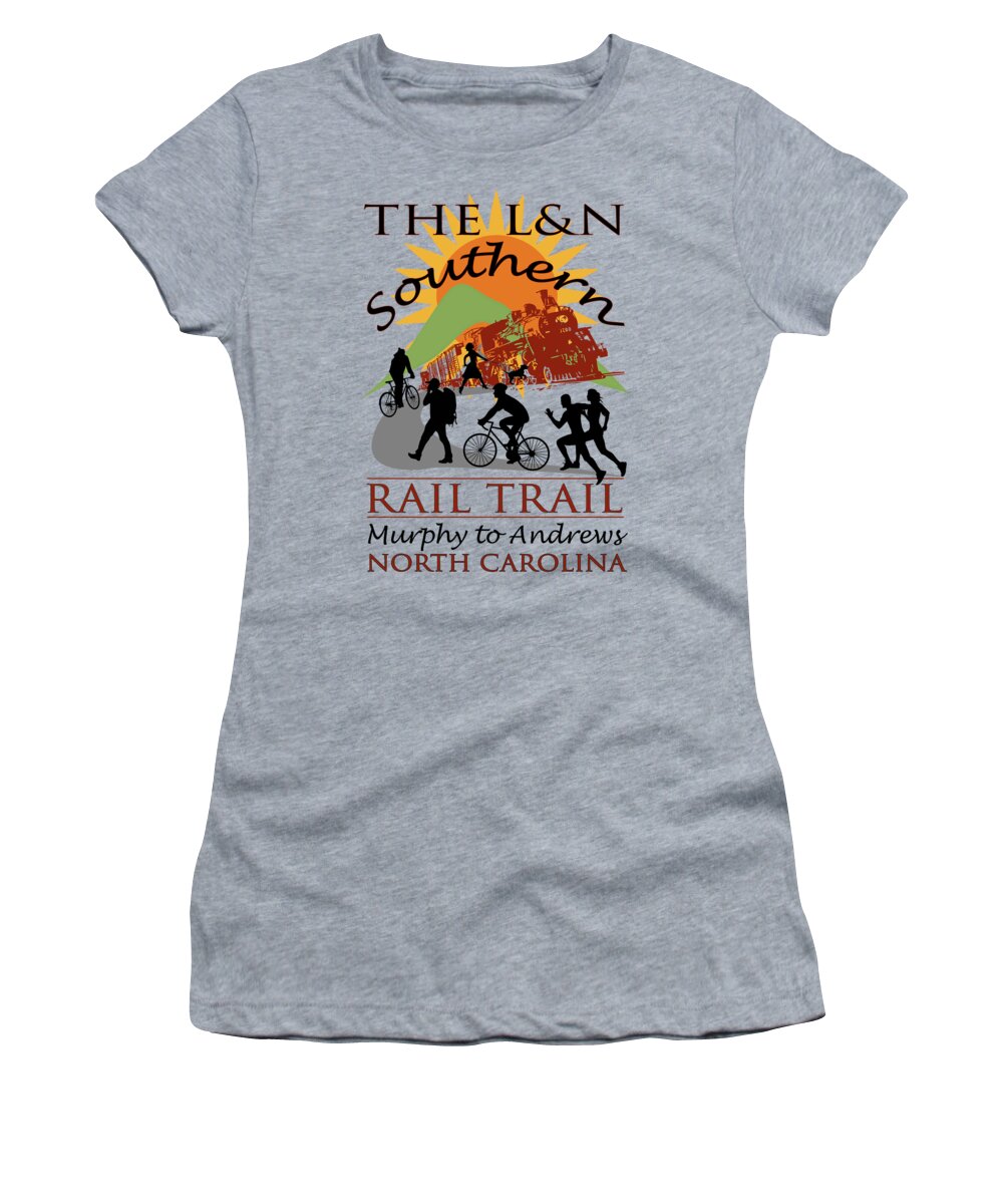 Train Women's T-Shirt featuring the digital art The L and N Southern Rail Trail by Debra and Dave Vanderlaan