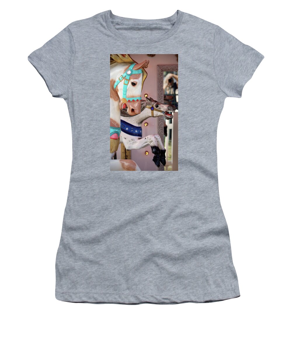 Carousel Women's T-Shirt featuring the photograph The Last Ride by M Kathleen Warren