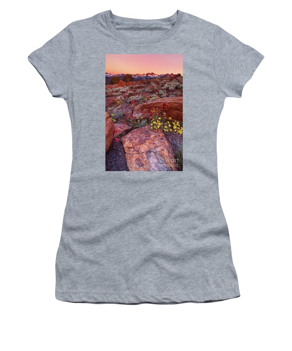 Dave Welling Women's T-Shirt featuring the photograph The Minarets Eastern Sierras California by Dave Welling