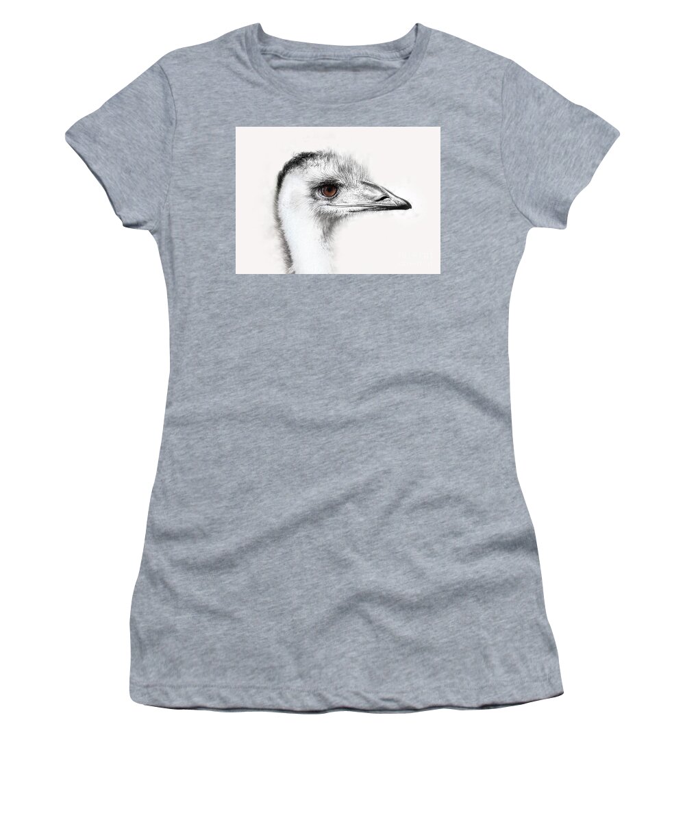 Ostrich Women's T-Shirt featuring the photograph The Ostrich by Neala McCarten