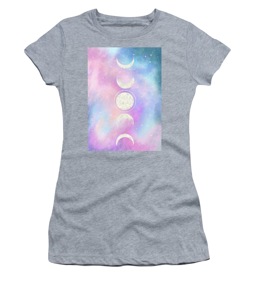 Moon Women's T-Shirt featuring the digital art The Passing of Time by Rachel Emmett
