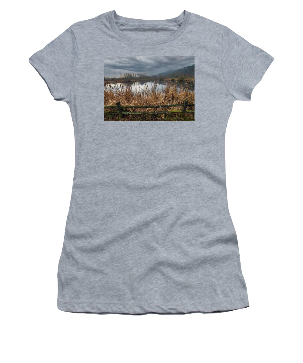 Pond Women's T-Shirt featuring the photograph The Pond by Jerry Cahill