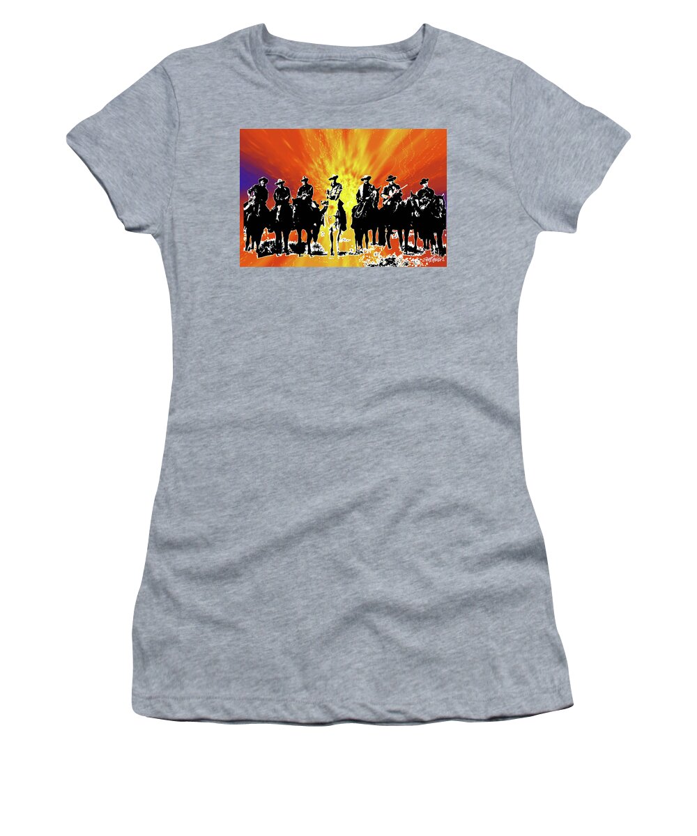 The Posse Women's T-Shirt featuring the digital art The Posse by Seth Weaver
