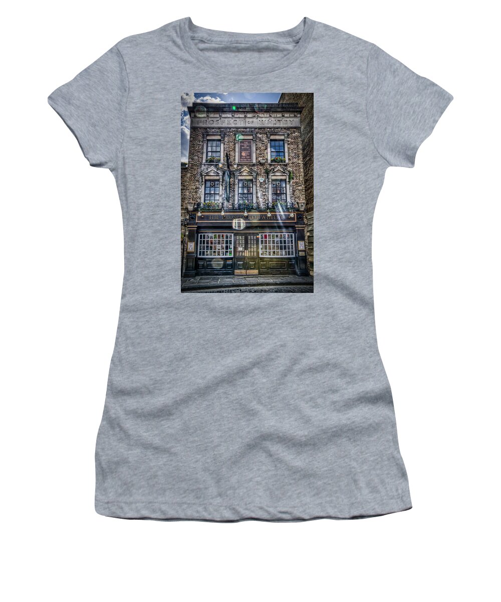 The Prospect Of Whitby Women's T-Shirt featuring the photograph The Prospect of Whitby by Raymond Hill